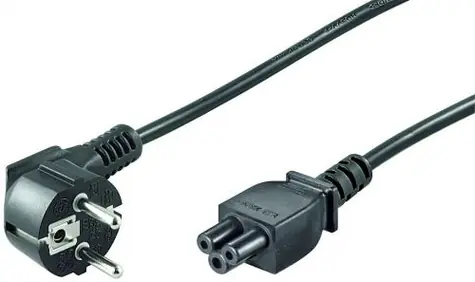 MicroConnect Síťový napájecí kabel Schuko 90° úhel - C5 1.8m bílá