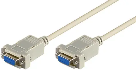 MicroConnect sériový kabel RS-232, D-SUB 9-pin (F) - D-SUB 9-pin (F) 2m bílá