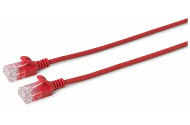 MicroConnect CAT6a U/UTP SLIM 3m červená / LSZH