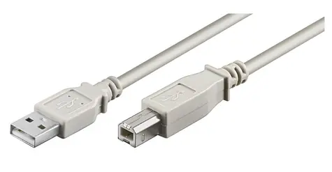 MicroConnect kabel USB2.0 A (M) - USB2.0 B (M) 5m bílá / 480Mbit/s