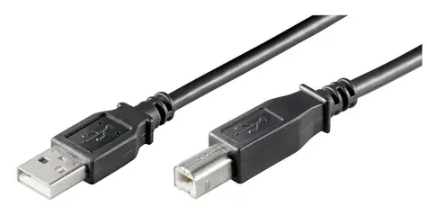 MicroConnect kabel USB2.0 A (M) - USB2.0 B (M) 5m černá / 480Mbit/s