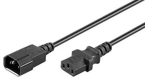 MicroConnect Prodlužovací kabel C14 - C13 1.5m černá