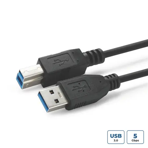 MicroConnect kabel USB3.0 A (M) - USB3.0 B (M) 1m černá / 5000Mbit/s