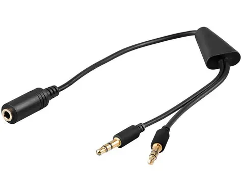 MicroConnect Audio kabel stereo mini jack 3.5mm (F) - 2x 3.5mm mini jack (M) 0.4m černá