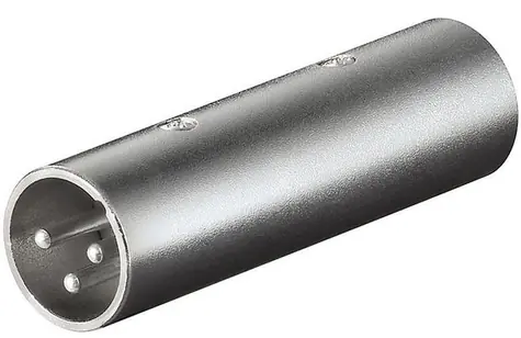 MicroConnect XLR spojka XLR (M) - XLR (M) šedá