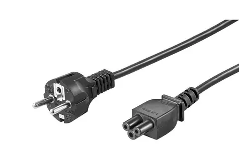 MicroConnect Síťový napájecí kabel Schuko - C5 1.8m černá