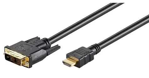 MicroConnect kabel Single-link HDMI (M) - DVI-D 18+1 (M) 0.5m černá / FullHD (1920x1080) @ 60Hz / obousměrný 
