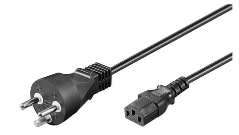 MicroConnect Power Cord DK Typ-K - C13 1.8m černá / dánská koncovka