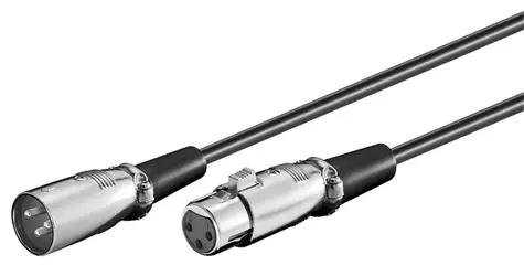 MicroConnect XLR kabel XLR (M) - XLR (F) 0.5m černá