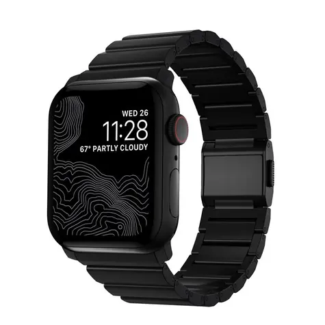 Nomad Titanium Band řemínek pro Apple Watch (45 & 44 & 42 mm) černá