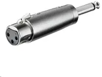 MicroConnect Adapter 6.35mm Jack (M) - XLR (F) stříbrná
