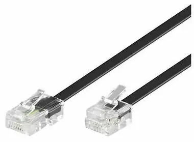 MicroConnect Modulární kabel RJ11 - RJ45 5m černá