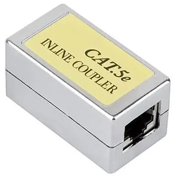 MicroConnect Modular adapter CAT5e RJ45 F/F stříbrná