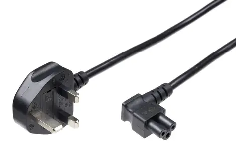 MicroConnect Power Cord zahnutý UK Typ G - C5 1.8m černá / Anglická koncovka