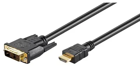 MicroConnect kabel Single-link HDMI (M) - DVI-D 18+1 (M) 1.5m černá / FullHD (1920x1080) @ 60Hz / obousměrný 