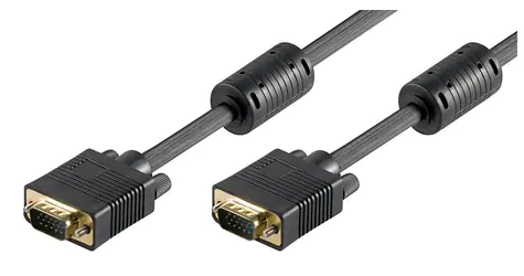 MicroConnect Kabel Full HD VGA (M) - VGA (M) 1m černá / feritová jádra