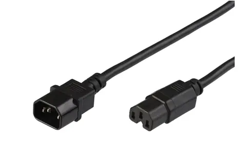 MicroConnect Prodlužovací kabel C14 - C15 1.5m černá