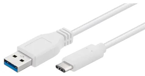MicroConnect kabel USB C (M) - USB3.0 A (M) 0.2m bílá / 5000Mbit/s