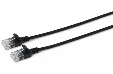 MicroConnect CAT6a U/UTP SLIM 5m černá / LSZH