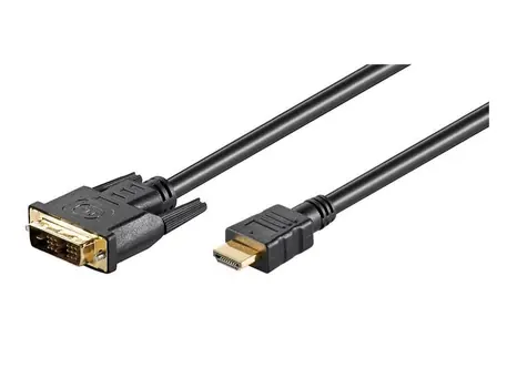 MicroConnect kabel Single-link HDMI (M) - DVI-D 18+1 (M) 2m černá / FullHD (1920x1080) @ 60Hz / obousměrný 