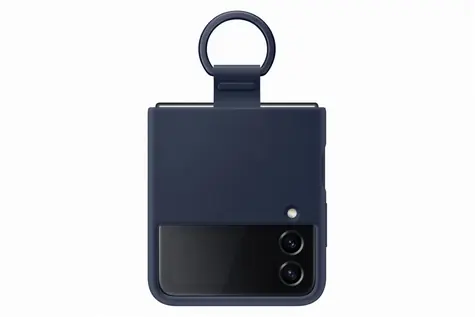 SAMSUNG Silicone Cover with ring Silikonový kryt s držákem pro Samsung Galaxy Z Flip4 Navy