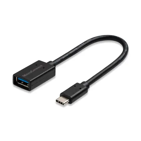 MicroConnect kabel USB C (M) - USB3.0 A (F) 0.2m černá / 5000Mbit/s
