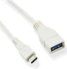 MicroConnect kabel USB-C (M) - USB3.0 A (F) 0.2m bílá / 5000Mbit/s