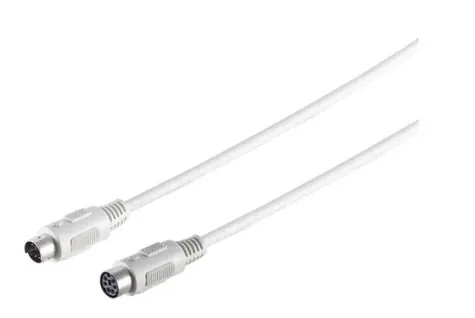 MicroConnect Prodlužovací kabel PS/2 MD6 M-F 2m šedá