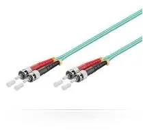 MicroConnect Optical Fibre Cable ST/ST Multimode 50/125µm duplex OM3 0.5m modrá