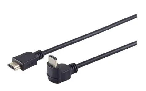 MicroConnect Propojovací kabel HDMI 1.4 (M) - HDMI 1.4 (M) 270° úhel 1m černá