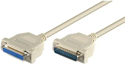 MicroConnect sériový kabel D-SUB 25-pin (M) - D-SUB 25-pin (F) 2m béžová