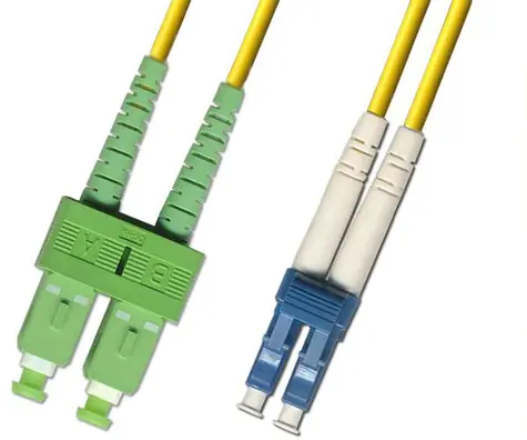 MicroConnect Optical Fibre Cable SC/LC Singlemode duplex OS2 1m žlutá