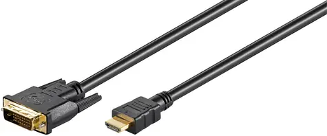 MicroConnect kabel Dual-link HDMI (M) - DVI-D 24+1 (M) 1.8m černá / FullHD (1920x1080) @ 60Hz / obousměrný 
