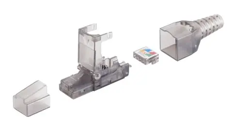 MicroConnect CAT6a Tool-free RJ-45 konektor bílá