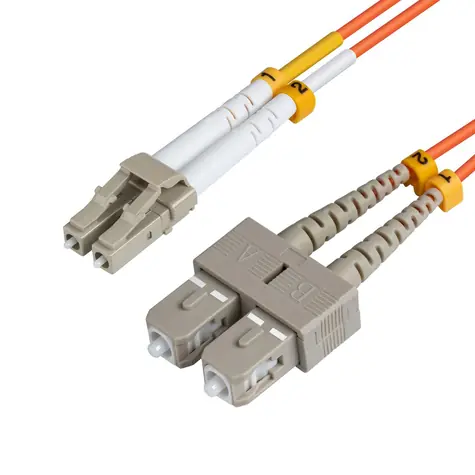 MicroConnect Optical Fibre Cable LC/SC Multimode duplex OM1 2m oranžová