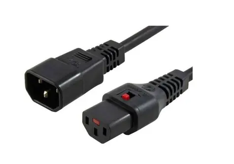 MicroConnect Prodlužovací kabel s IEC zámkem C13 - C14 1m černá