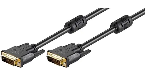 MicroConnect Kabel DVI-D (24+1) Dual Link 2m černá / Feritová jádra