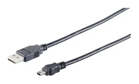 MicroConnect kabel USB2.0 A (M) - miniUSB B (M) 1.8m černá / 480Mbit/s