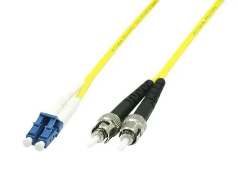 MicroConnect Optical Fibre Cable LC/ST Singlemode duplex OS2 1m žlutá