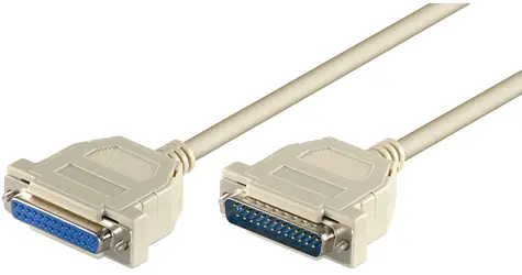 MicroConnect sériový kabel D-SUB 25-pin (M) - D-SUB 25-pin (F) 3m béžová