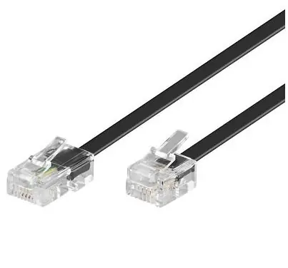 MicroConnect Modulární kabel RJ11 - RJ45 15m černá