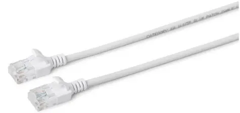 MicroConnect CAT6a U/UTP SLIM 10m bílá / LSZH