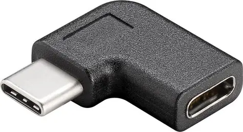 MicroConnect pravoúhlý adaptér USB-C M-F černá / 10Gb/s / 4K @ 60Hz