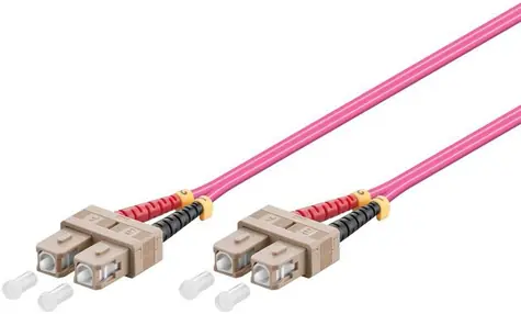 MicroConnect Optical Fibre Cable SC/SC Multimode duplex OM4 2m fialová