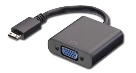 MicroConnect Adaptér miniHDMI (M) - VGA (F) černá / Full HD (1920 x 1080) @ 60Hz / Plug & Play