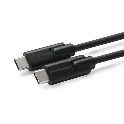 MicroConnect kabel USB3.2 C (M) - USB3.2 C (M) Gen2x2 0.5m černá / 20000Mbit/s
