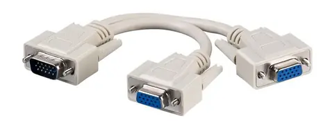 MicroConnect VGA Y-splitter kabel VGA (M) - 2x VGA (F) 0.3m šedá