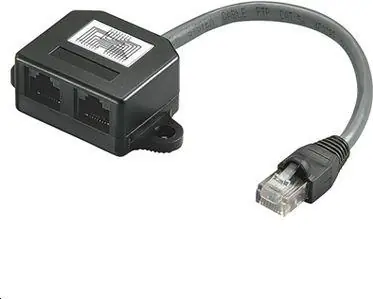 MicroConnect Y adaptér CAT5e RJ45 (M) - 2x RJ45 (F) černá