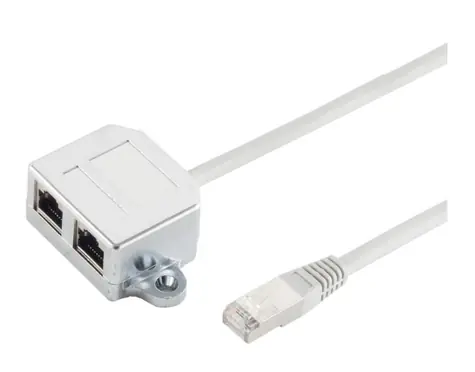 MicroConnect Y adaptér CAT5e RJ45 (M) - 2x RJ45 (F) šedá