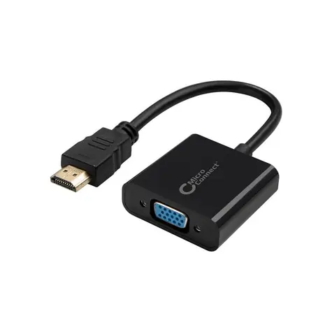 MicroConnect Adaptér HDMI (M) - VGA (F) 0.15m černá / 1920 x 1080 @ 60Hz